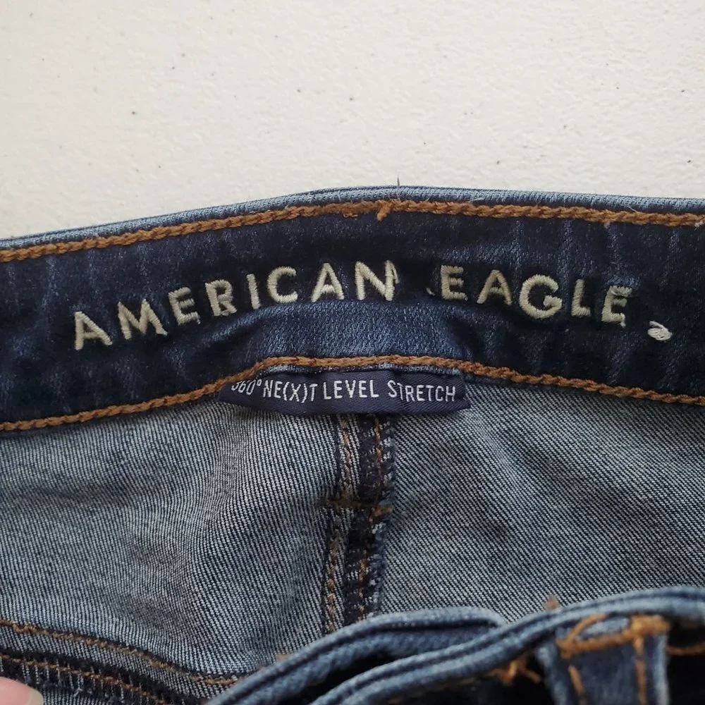 AMERICAN Eagle 0 Long Super Hi-Rise Jeggings skinny Jeans 360 Next Level Stretch